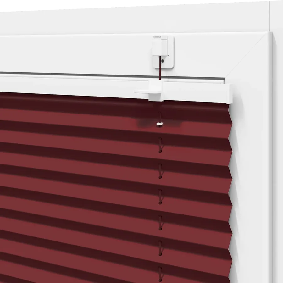 Store plissé rouge bordeaux 45x150 cm largeur du tissu 44,4 cm - 10