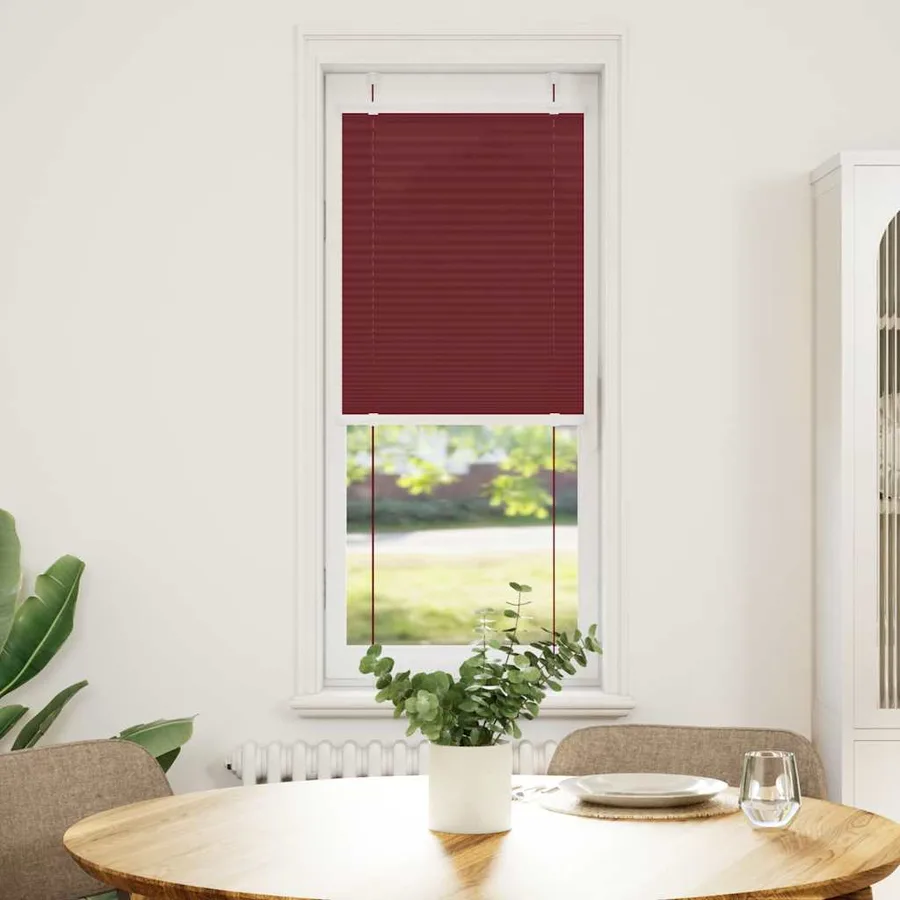 Store plissé rouge bordeaux 45x150 cm largeur du tissu 44,4 cm - 2