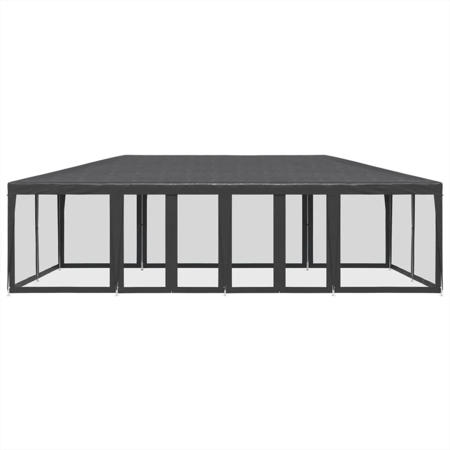 Tente de fête avec 12 parois latérales maille anthracite 8x4 m - 3