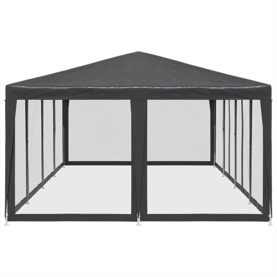 Tente de fête avec 12 parois latérales maille anthracite 8x4 m - 4