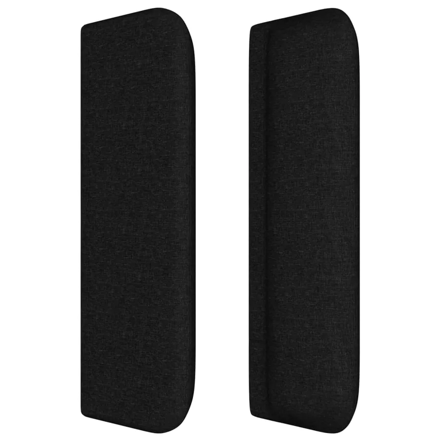 Tête de lit avec oreilles Noir 163x16x78/88 cm Tissu - 4