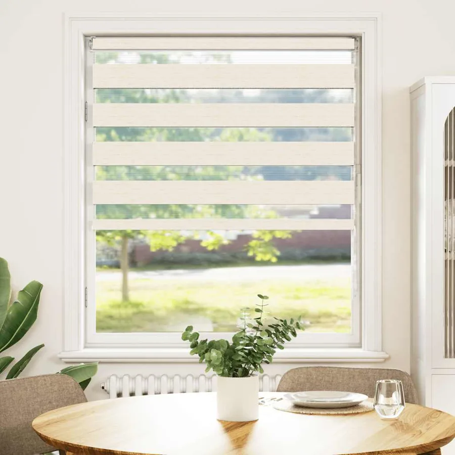 Store zèbre beige marbré largeur du tissu 95,9 cm polyester - 2
