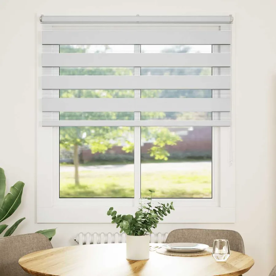 Store zèbre blanc 130x150 cm largeur du tissu 125,9cm polyester - 2