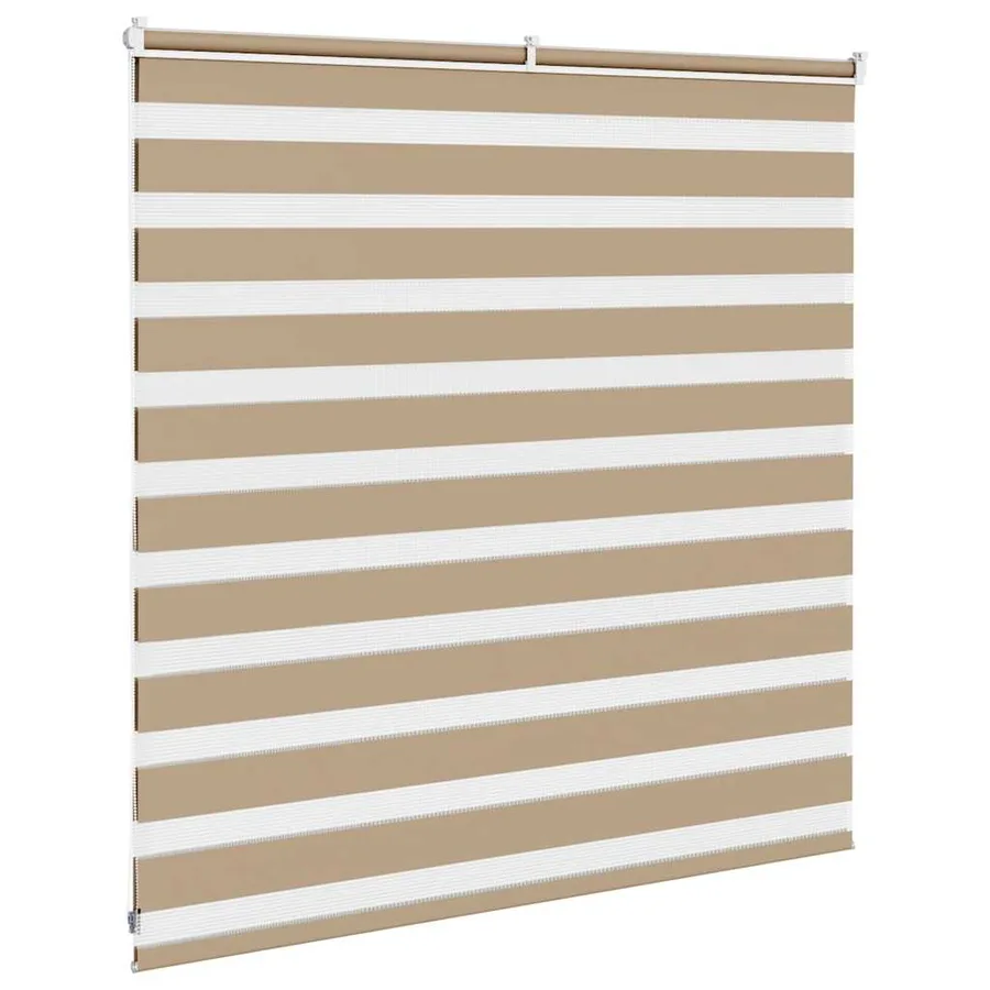 Store zèbre marron sable largeur du tissu 135,9 cm polyester - 4