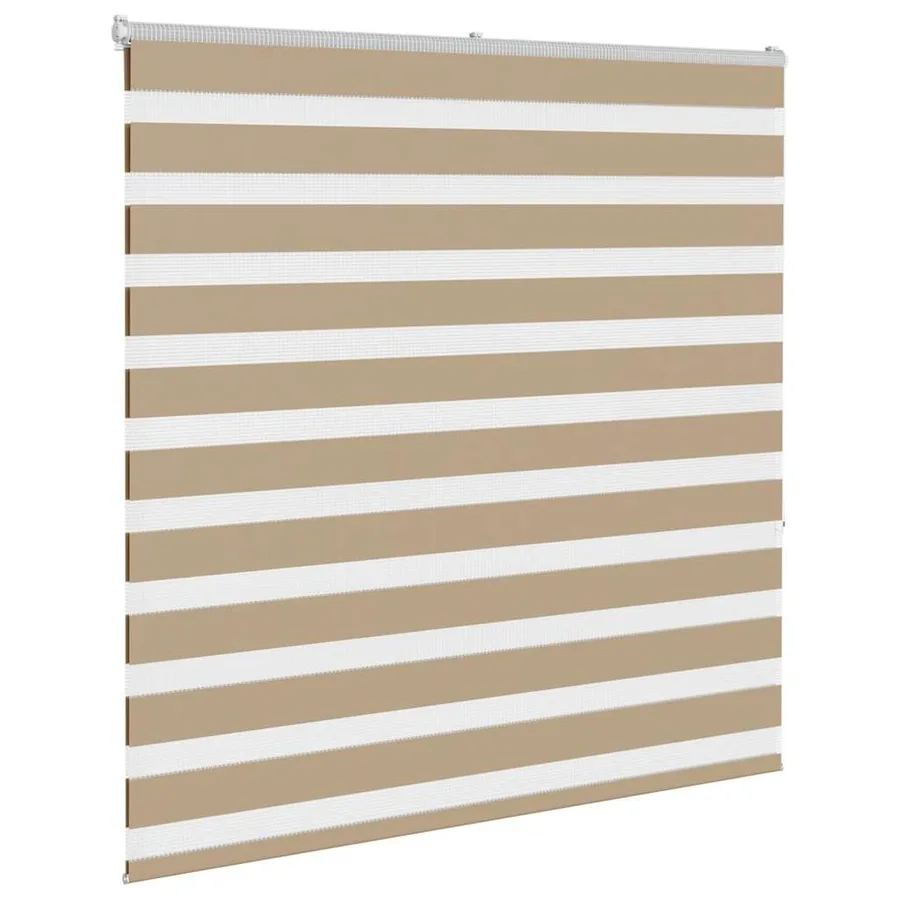 Store zèbre marron sable largeur du tissu 135,9 cm polyester - 3
