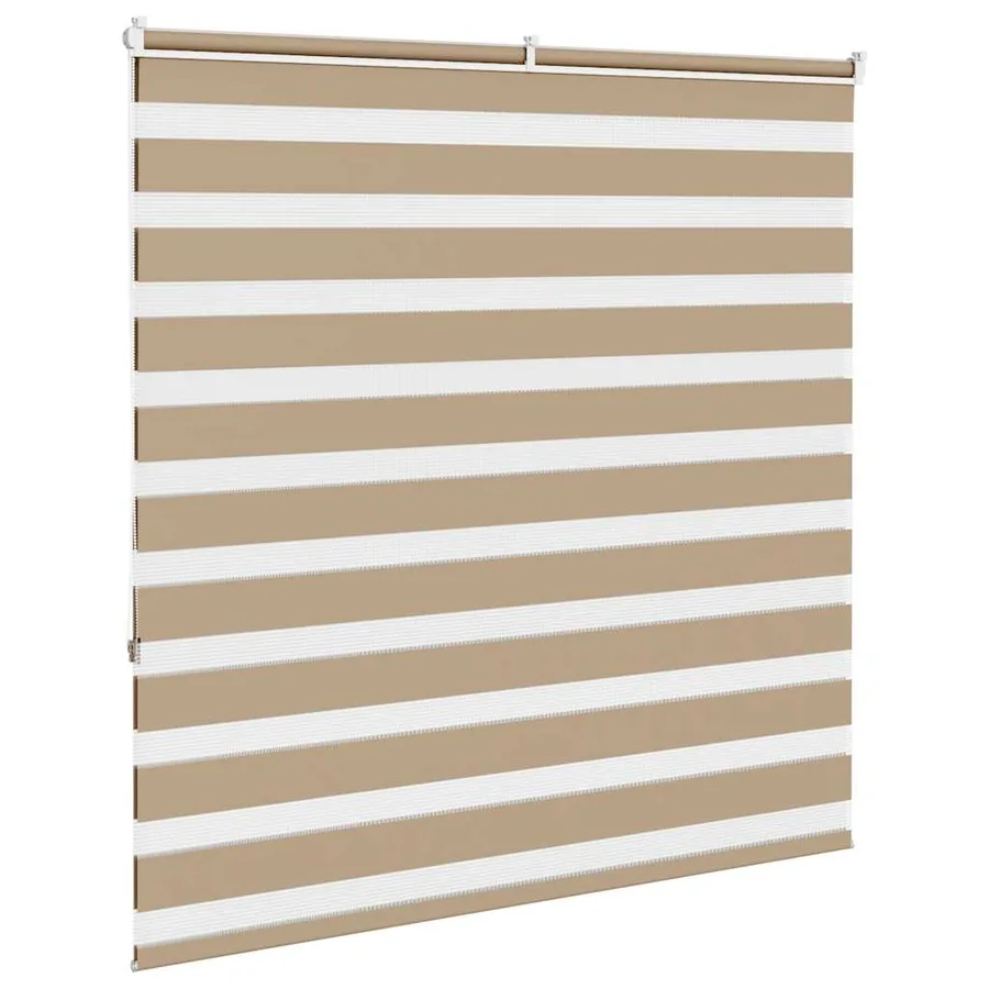 Store zèbre marron sable largeur du tissu 135,9 cm polyester - 4