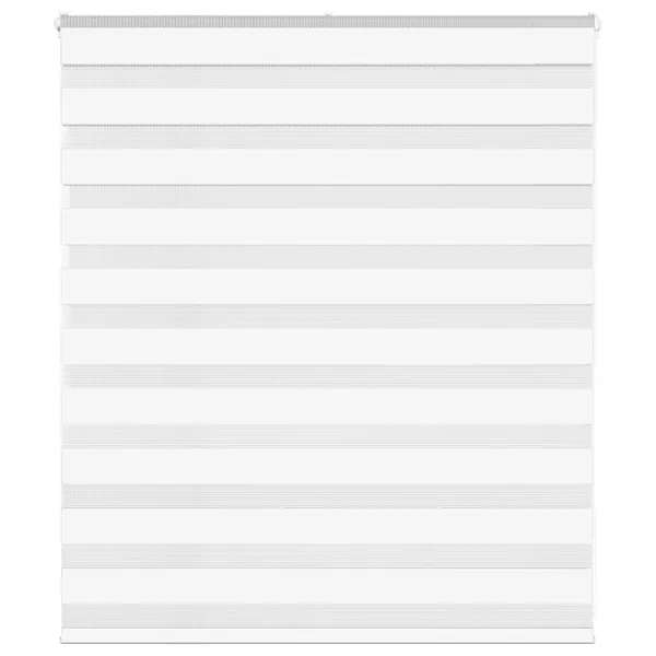 Store zèbre blanc 130x100 cm largeur du tissu 125,9cm polyester