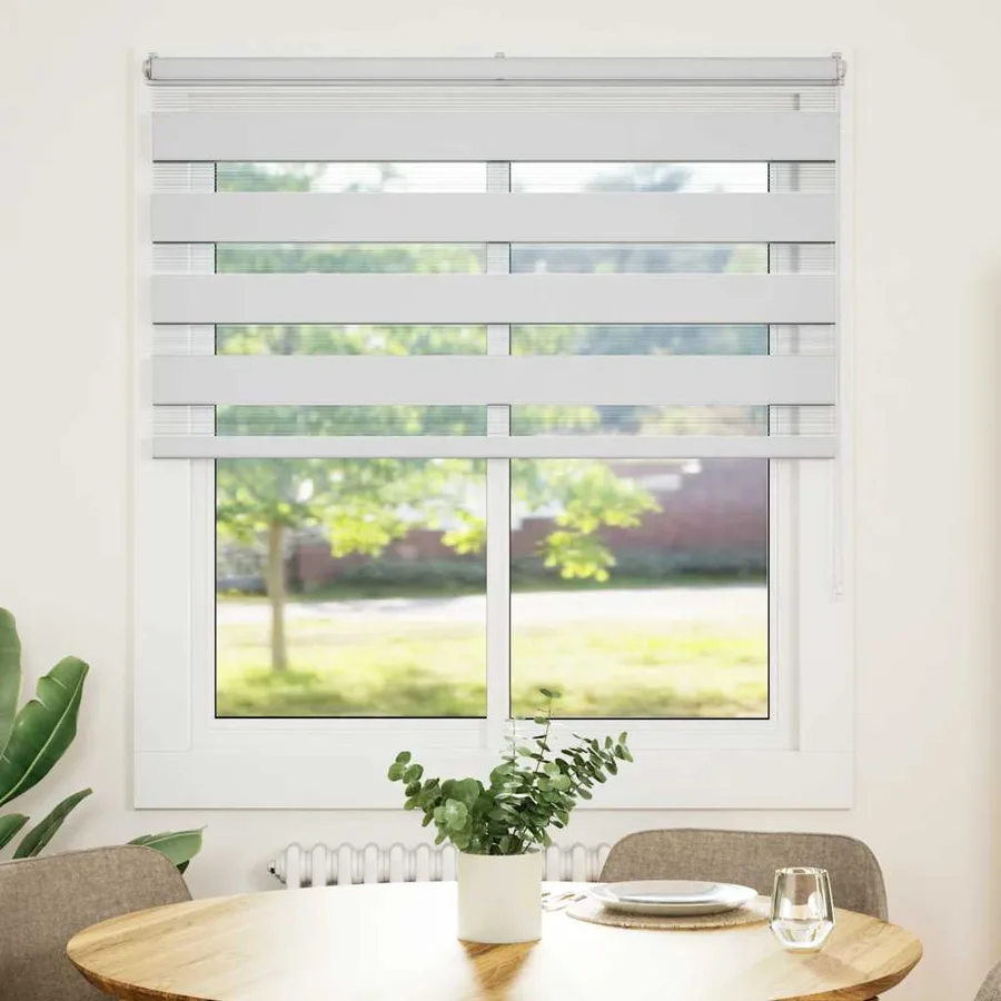 Store zèbre blanc 130x100 cm largeur du tissu 125,9cm polyester - 2
