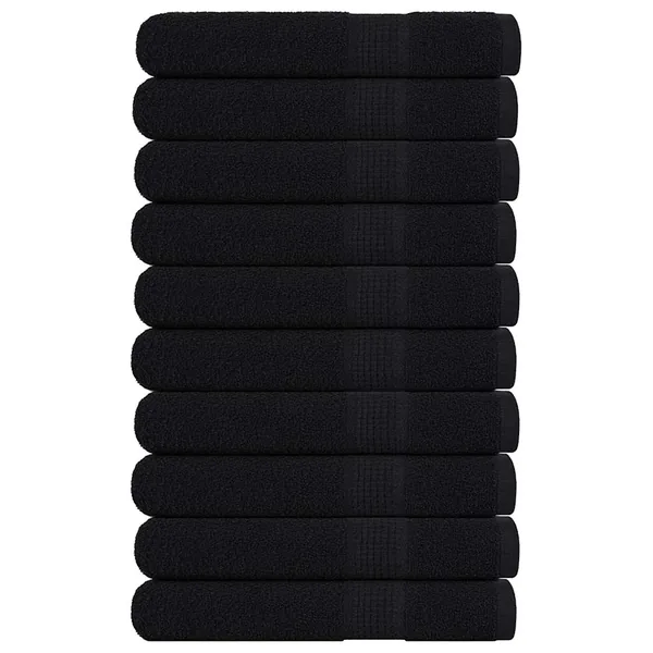 Serviettes de sauna FROGN 10 pcs noir 80x200 cm 360 g/m²
