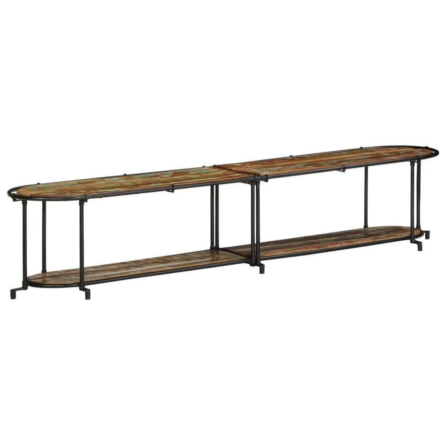 Meuble TV 200x42x40 cm Bois massif de récupération - 2