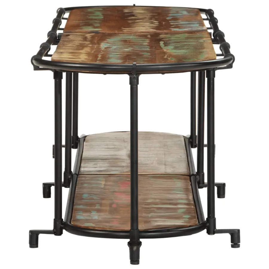Meuble TV 200x42x40 cm Bois massif de récupération - 5