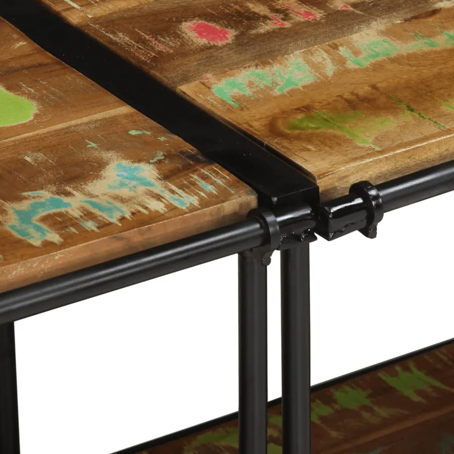 Meuble TV 200x42x40 cm Bois massif de récupération - 7