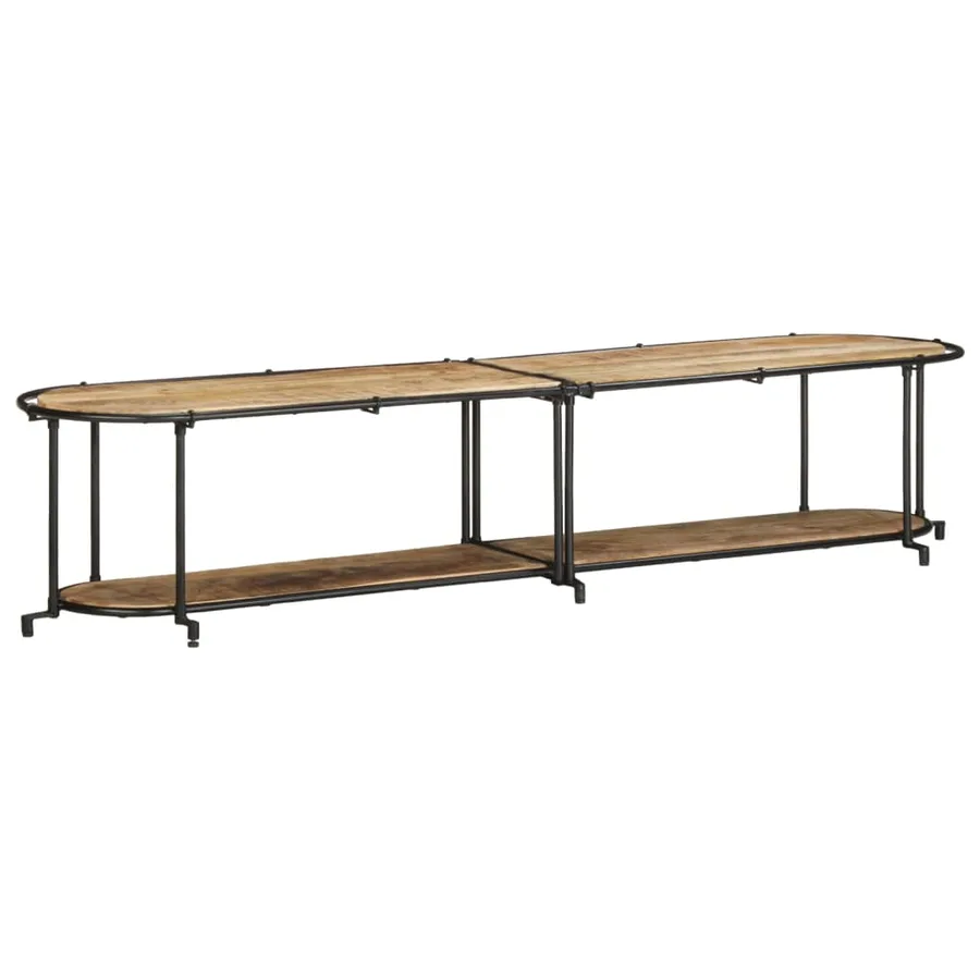 Meuble TV 200x42x40 cm bois massif de manguier brut - 2