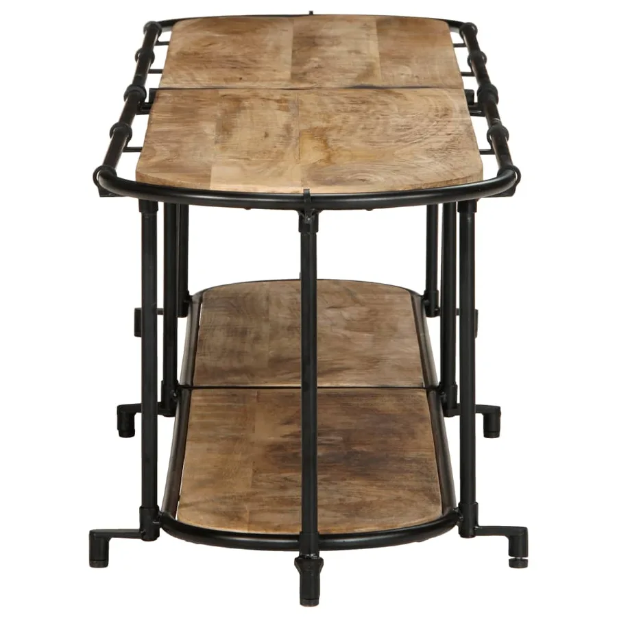 Meuble TV 200x42x40 cm bois massif de manguier brut - 5