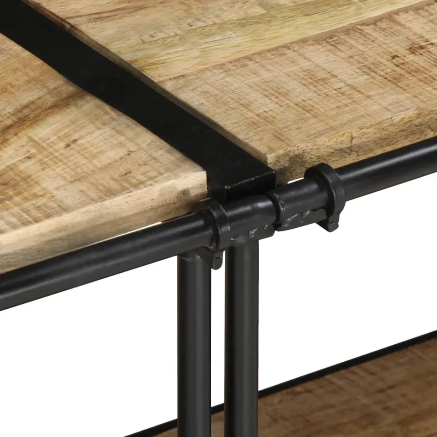 Meuble TV 200x42x40 cm bois massif de manguier brut - 7