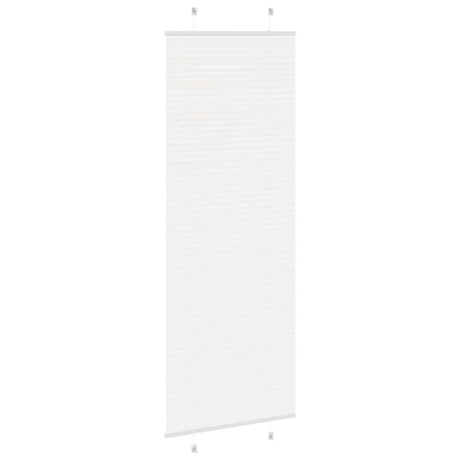 Store plissé blanc 70x200 cm largeur du tissu 69,4 cm polyester - 4