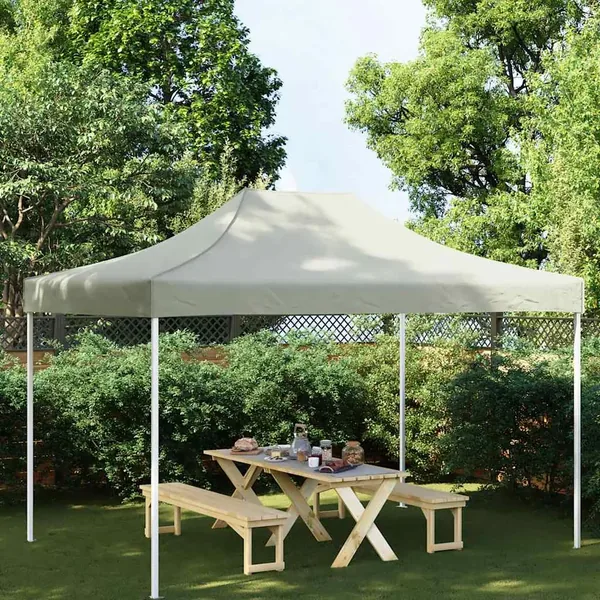 Toit de tente de réception 4,5x3 m Crème 270 g/m²