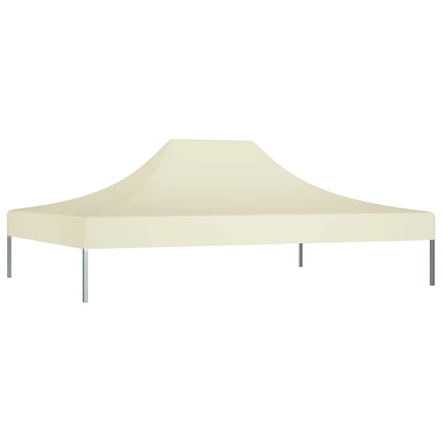 Toit de tente de réception 4,5x3 m Crème 270 g/m² - 3