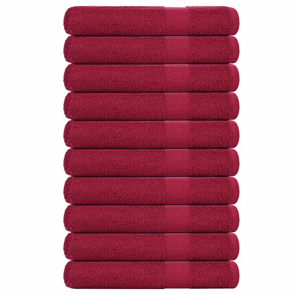 Serviettes FROGN 10 pcs bordeaux 100x200 cm 360 g/m²