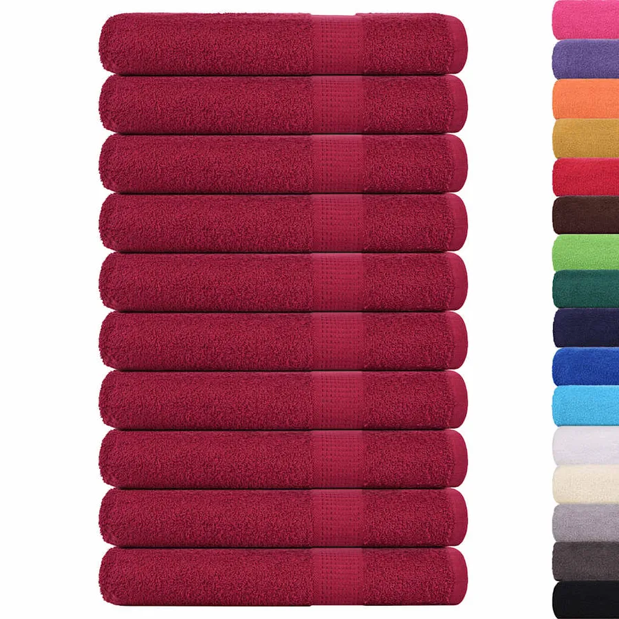 Serviettes FROGN 10 pcs bordeaux 100x200 cm 360 g/m² - 2