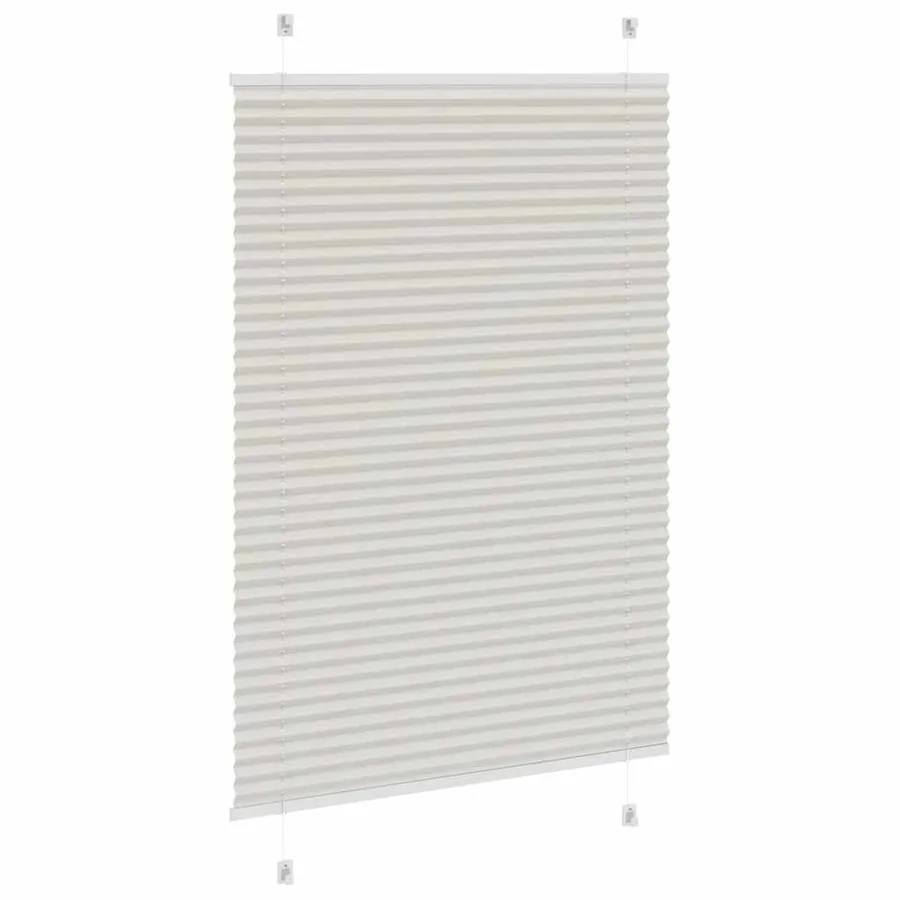 Store plissé gris clair 85x150 cm largeur du tissu 84,4 cm - 4