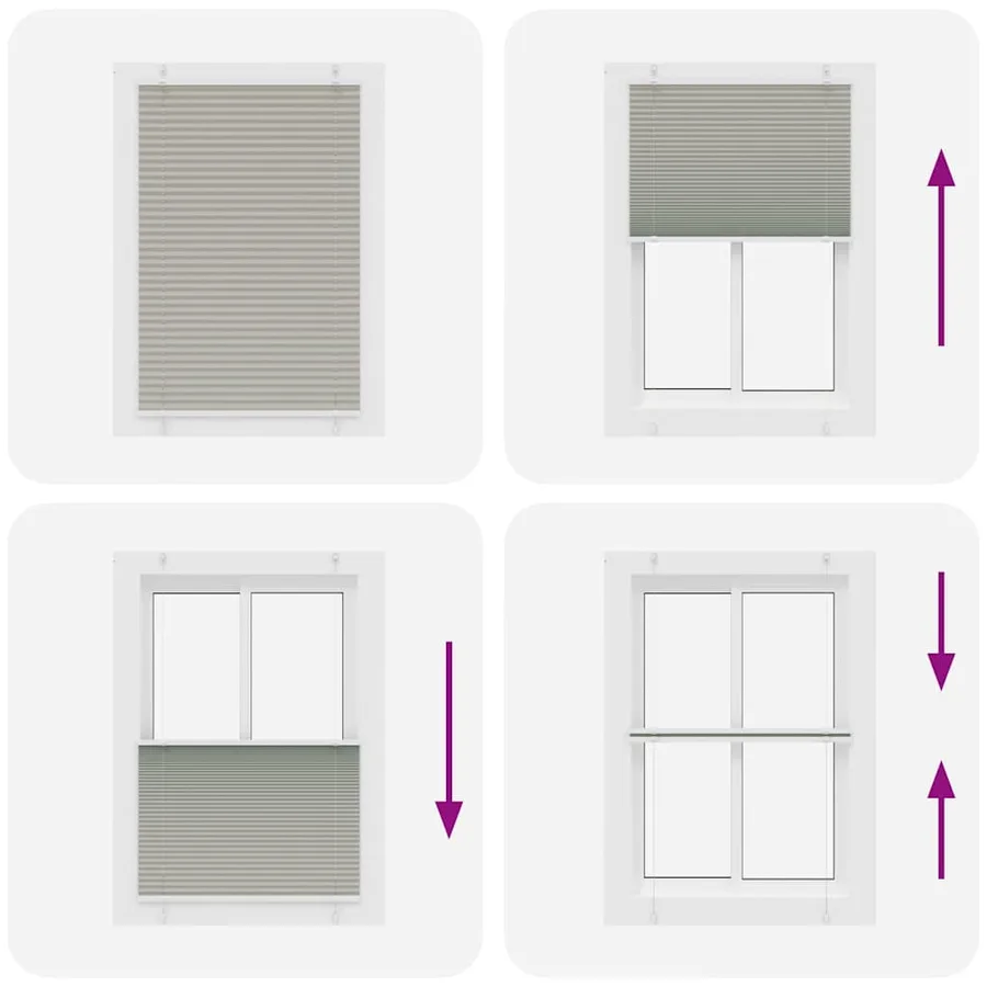 Store plissé gris clair 85x150 cm largeur du tissu 84,4 cm - 7