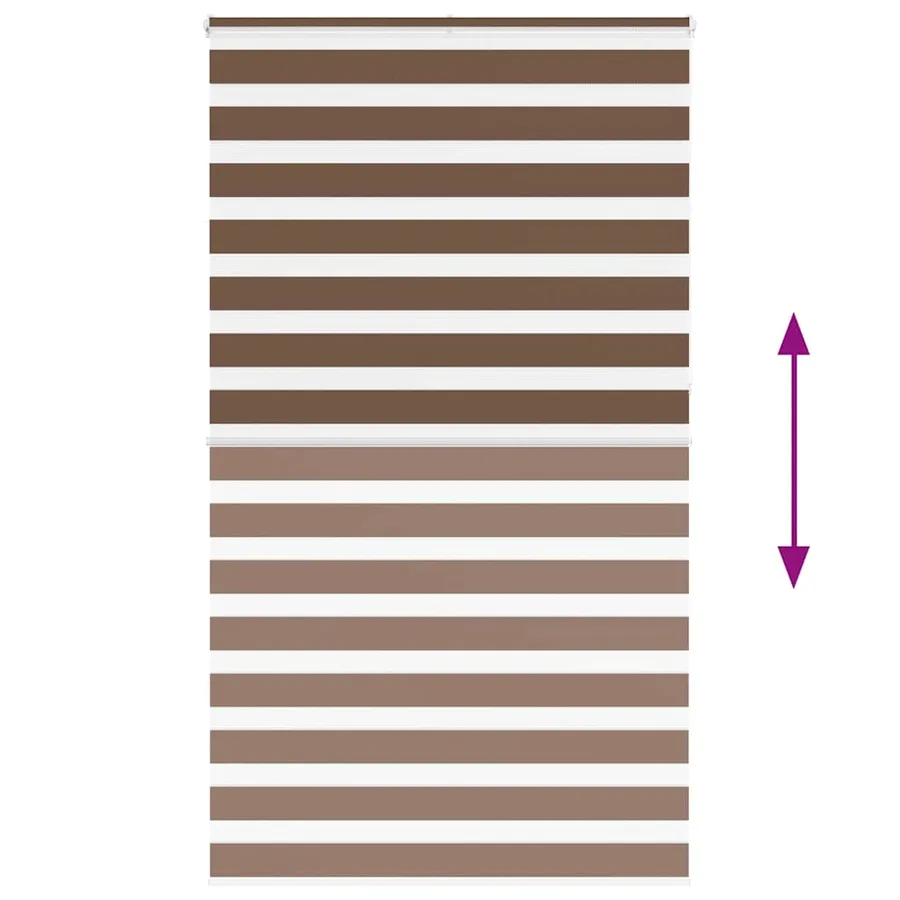 Store zèbre marron 125x230cm largeur du tissu 120,9cm polyester - 5