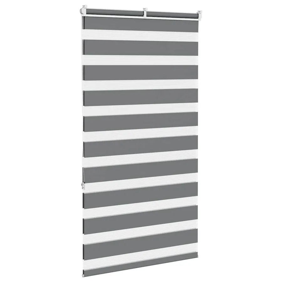 Store zèbre gris foncé largeur du tissu 85,9 cm polyester - 4