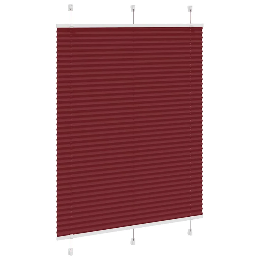 Store plissé rouge bordeaux 105x100 cm largeur du tissu 104,4cm - 3