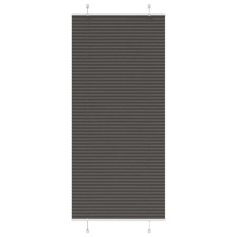 Store plissé noir 90x200 cm largeur du tissu 89,4 cm polyester