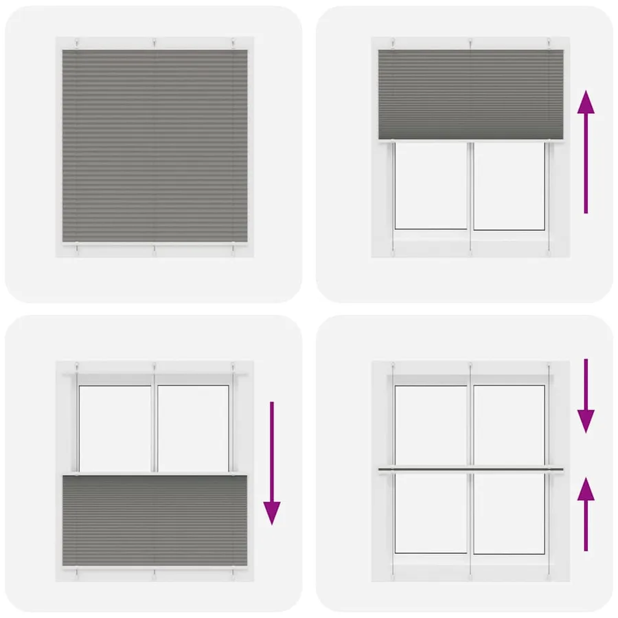 Store plissé anthracite 120x150 cm largeur du tissu 119,4 cm - 7