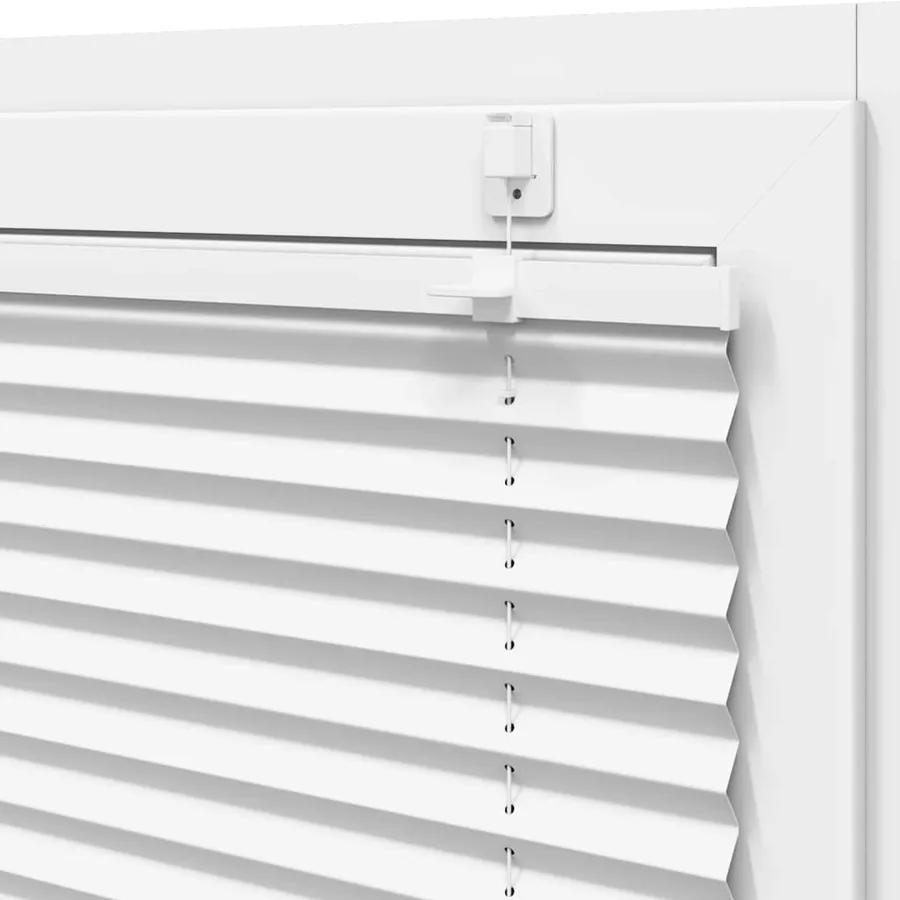 Store plissé blanc 105x200cm largeur du tissu 104,4cm polyester - 10