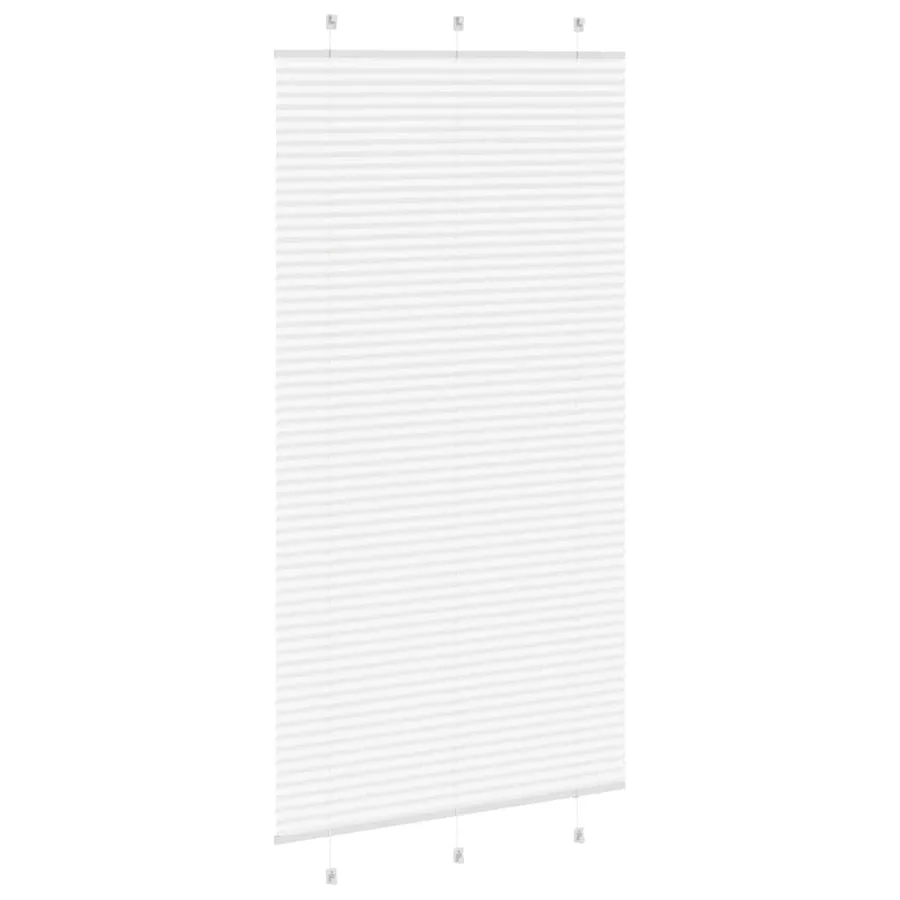 Store plissé blanc 105x200cm largeur du tissu 104,4cm polyester - 4