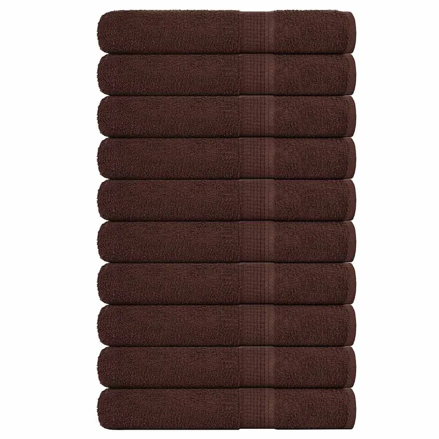 Serviettes de sauna FROGN 10 pcs marron 80x200 cm 360 g/m²