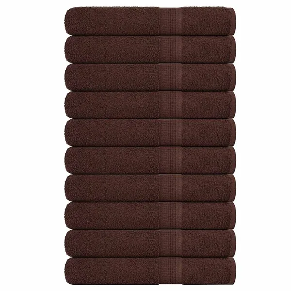 Serviettes de sauna FROGN 10 pcs marron 80x200 cm 360 g/m²