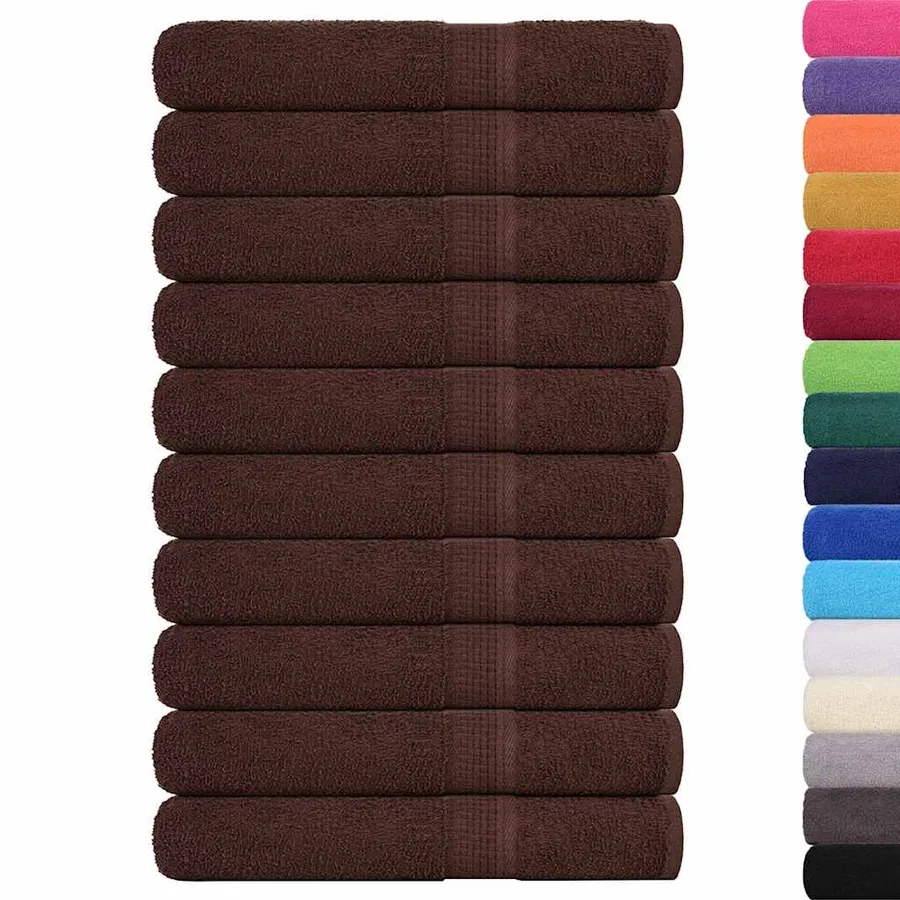 Serviettes de sauna FROGN 10 pcs marron 80x200 cm 360 g/m² - 2