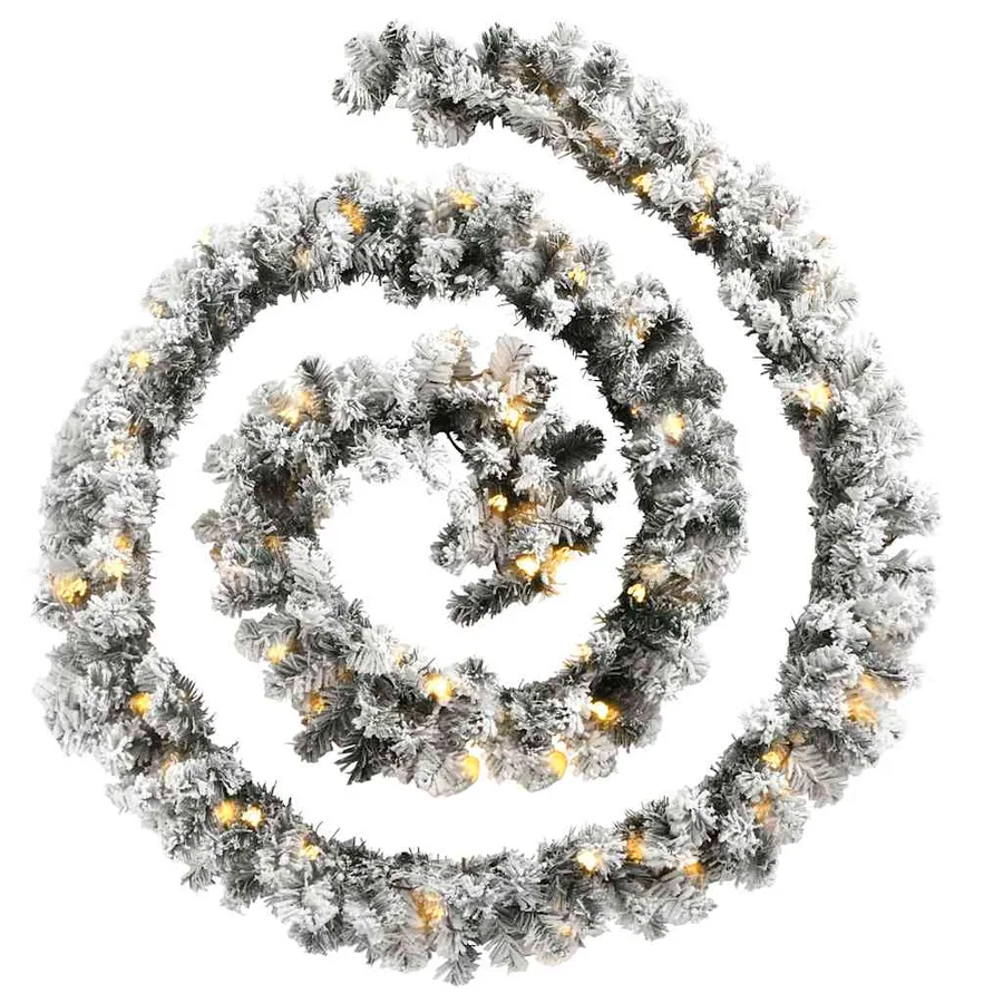 Guirlande de Noël avec lumières LED Vert 5 m PVC - 3