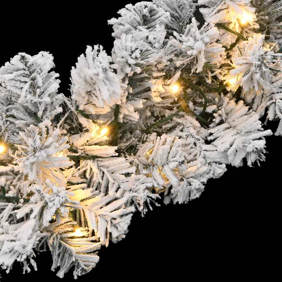 Guirlande de Noël avec lumières LED Vert 5 m PVC - 6