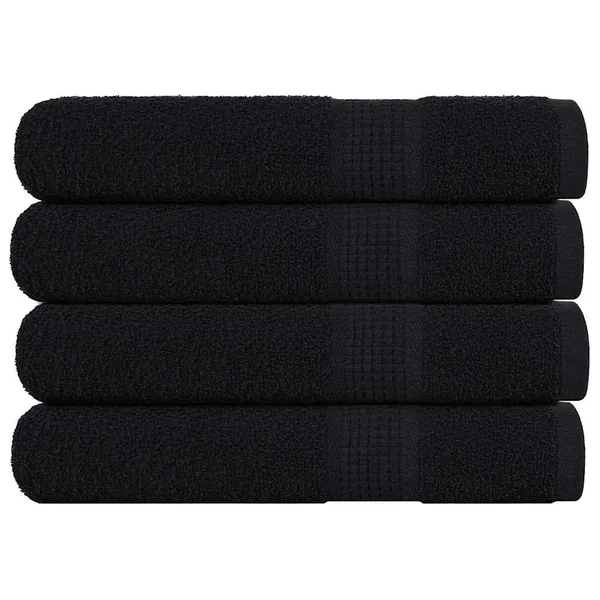 Serviettes FROGN 4 pcs noir 100x200 cm 360 g/m²