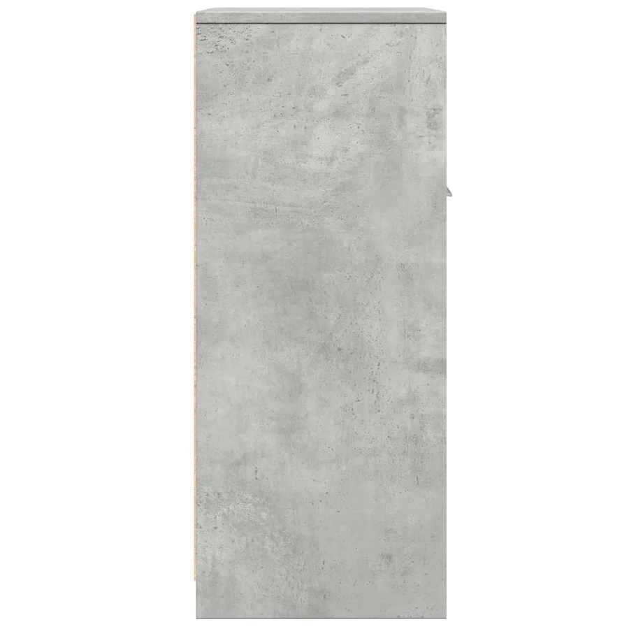 Armoire de salle de bain Gris béton 60x33x80 cm Aggloméré - 5