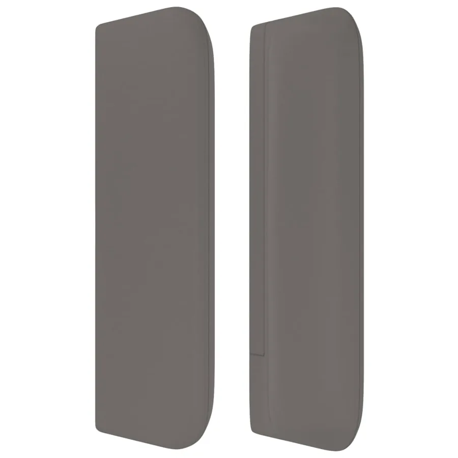 Tête de lit avec oreilles Gris 183x16x78/88 cm Similicuir - 4