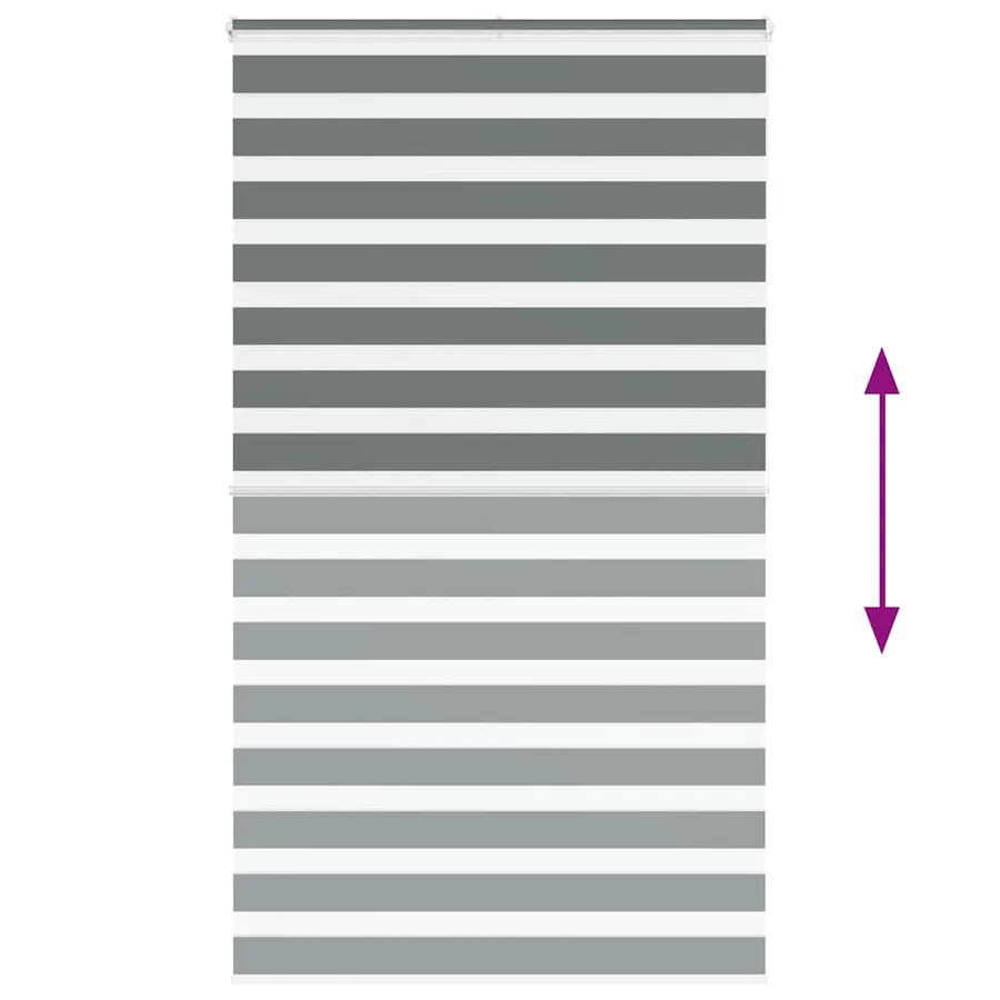 Store zèbre gris foncé largeur du tissu 120,9 cm polyester - 5