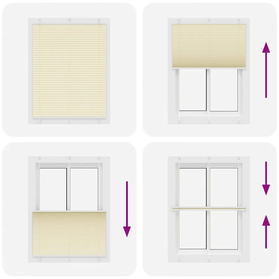 Store plissé crème 110x100cm largeur du tissu 109,4cm polyester - 5