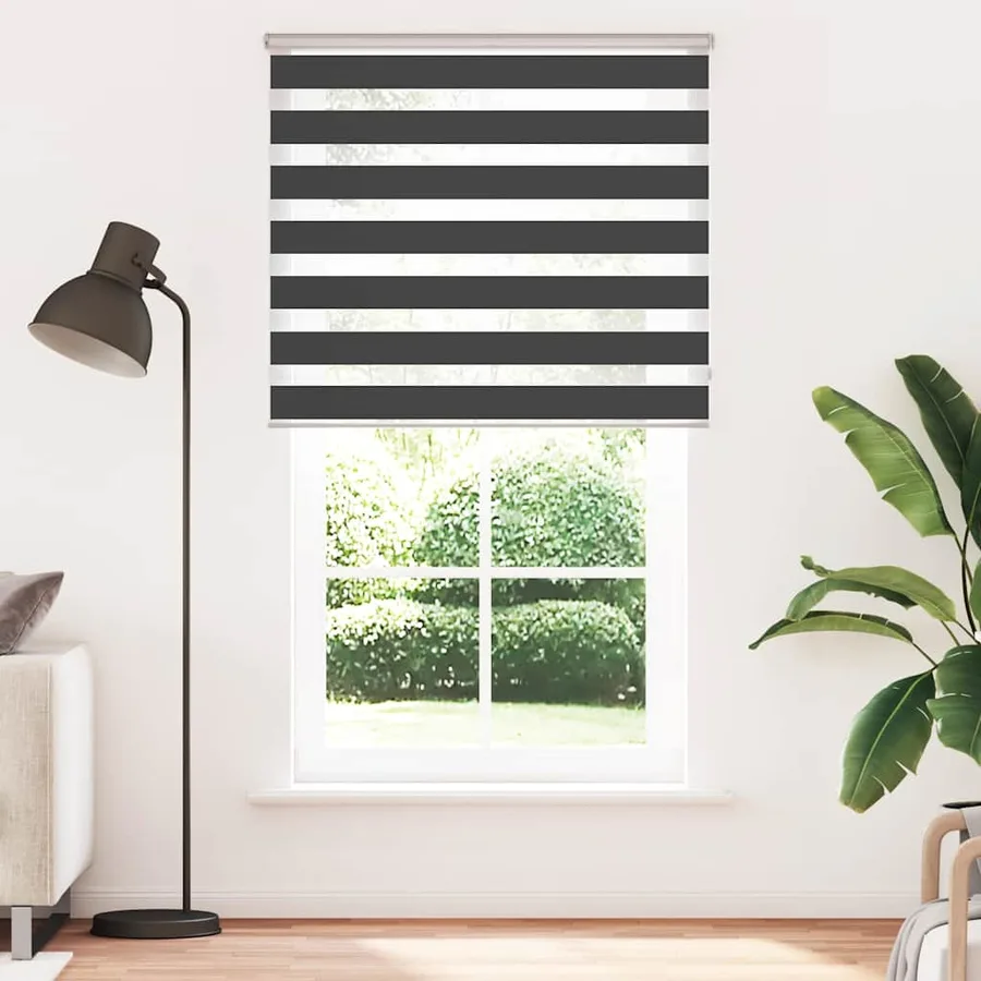 Store zèbre noir 125x200 cm largeur du tissu 120,9 cm polyester - 2