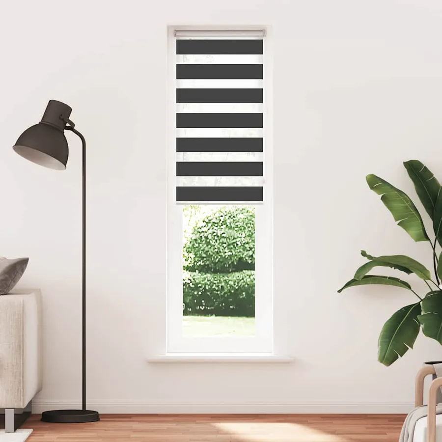Store zèbre noir 60x230 cm largeur du tissu 55,9 cm polyester - 2