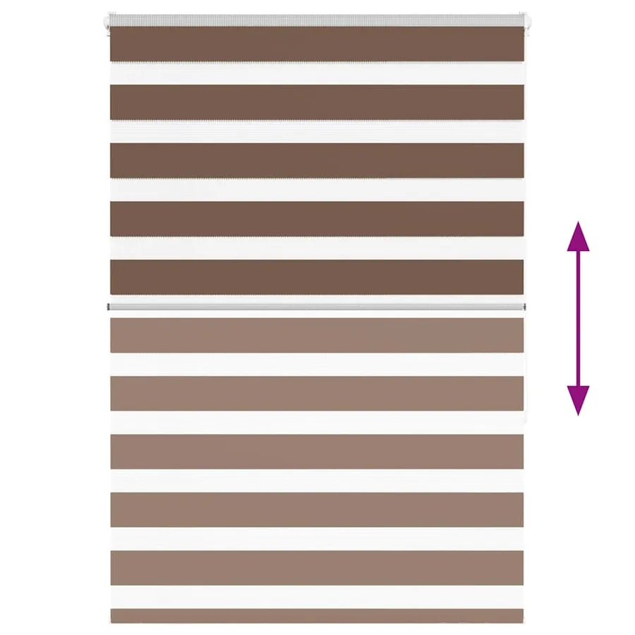 Store zèbre marron 105x150cm largeur du tissu 100,9cm polyester - 5