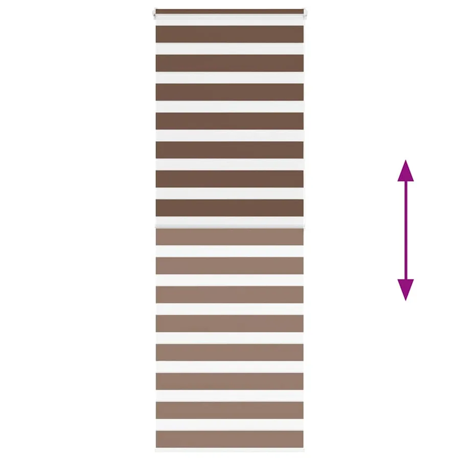 Store zèbre marron 90x200 cm largeur du tissu 85,9 cm polyester - 5