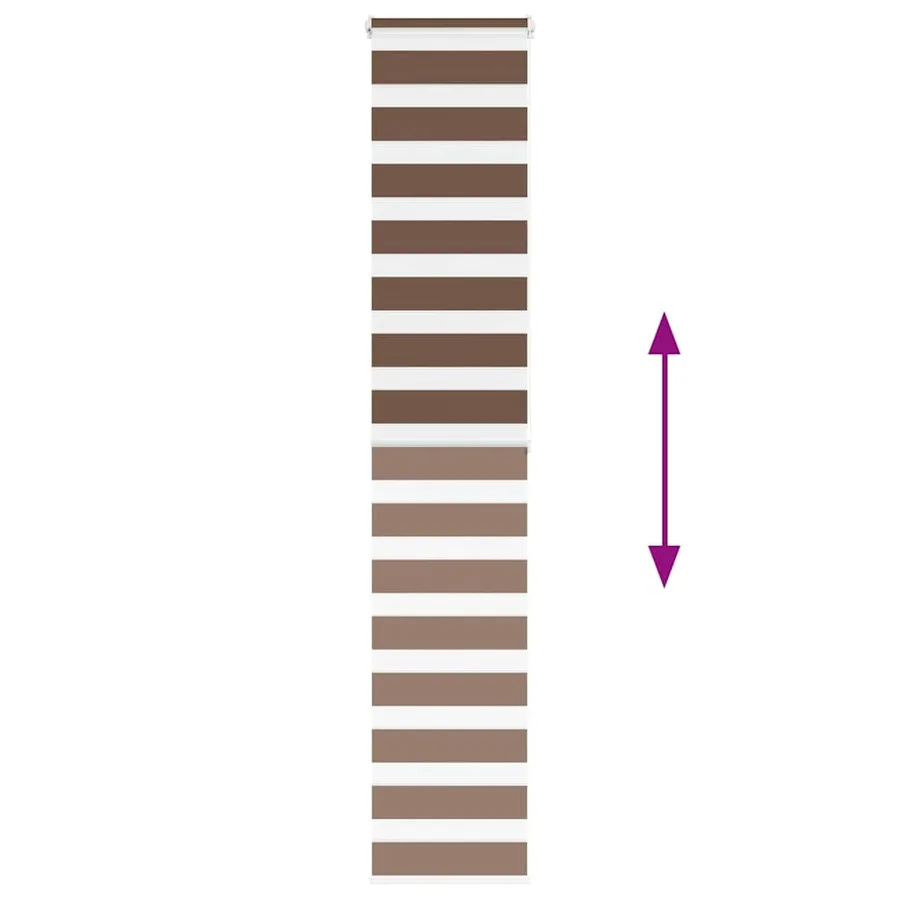 Store zèbre marron 45x200 cm largeur du tissu 40,9 cm polyester - 5