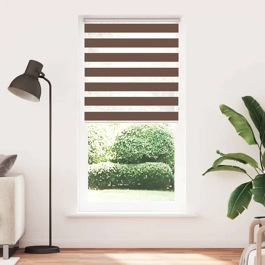 Store zèbre marron 115x200cm largeur du tissu 110,9cm polyester - 2