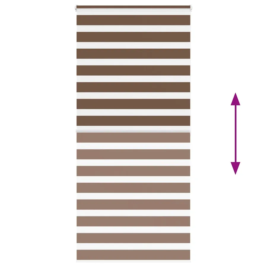 Store zèbre marron 115x200cm largeur du tissu 110,9cm polyester - 5